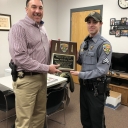 Cpl. Matt Taylor receiving award