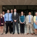 The summer 2017 App State SECU Public Fellows Internship cohort with university staff and employees of the Boone SECU branch.