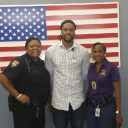 Demetrius McCray, center, poses with members of the Jacksonville, Florida, Sheriff’s Office during his fall 2018 internship. McCray is graduating from Appalachian in December with a Bachelor of Science in criminal justice. Photo submitted