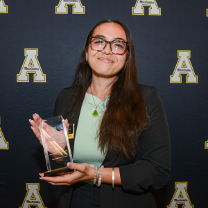 Nicole Tran received the Commitment to Justice Award for her work as the Director of Diversity, Equity and Inclusion in the Student Government Association. Tran is a senior pursuing her bachelor's degree in political science with a concentration in international and comparative politics.