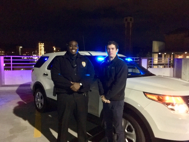 Peter Vandenberg with ASU police